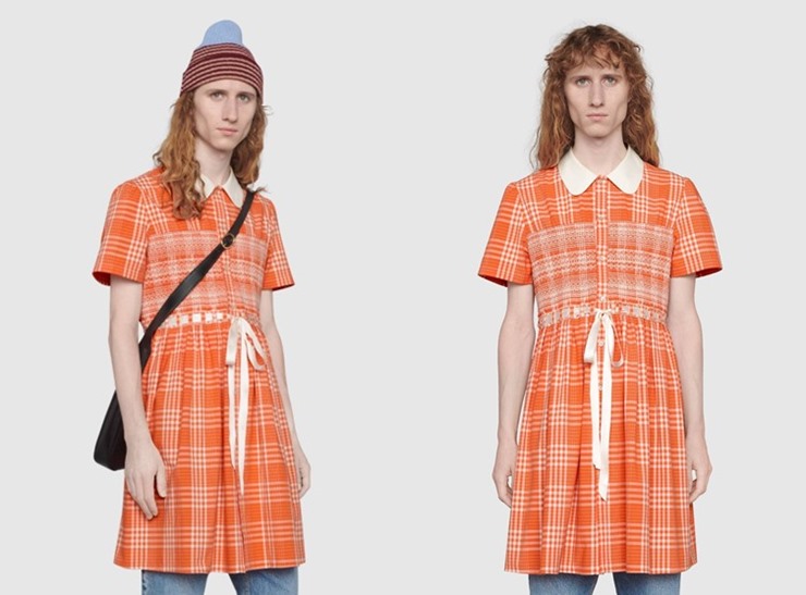 Gucci’den erkek elbisesi: “Maskülen cinsiyet kimliğini biçimlendiren toksik kalıpları kırıyor”