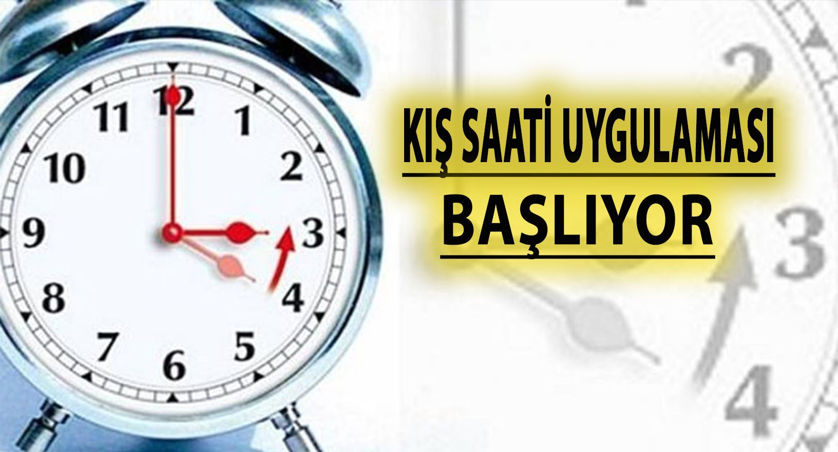 Kış saati uygulaması Pazar günü başlıyor
