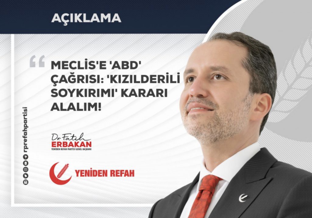 Fatih Erbakan: TBMM’nin ‘Kızılderili Soykırımı’nı tanıma kararı alması 83 milyonun beklentisidir