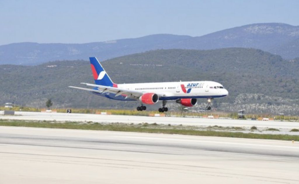 Bodrum’a sezonun ilk uluslararası uçağı iniş yaptı: Rusya’dan 212 turist geldi