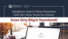 AÖF vize sınavları için duyuru yapıldı