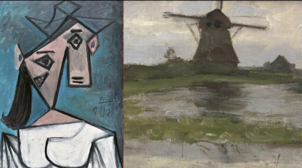 9 yıl önce çalınan Picasso ve Mondrian tabloları bulundu