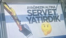 AKP’li belediyeden tepki çeken afiş: Ayağınızın altına servet yatırdık