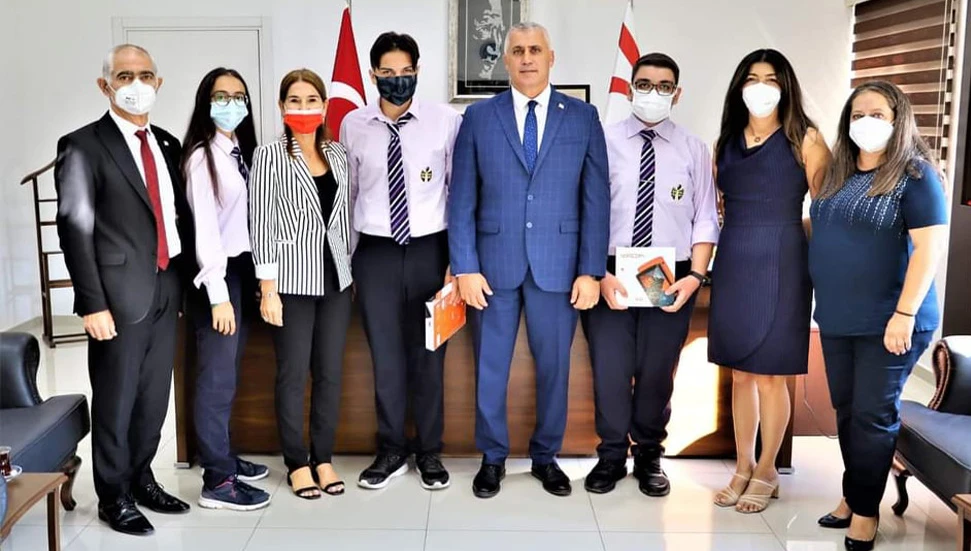 Amcaoğlu, TÜBİTAK’tan ödül alan öğrencileri kabul etti