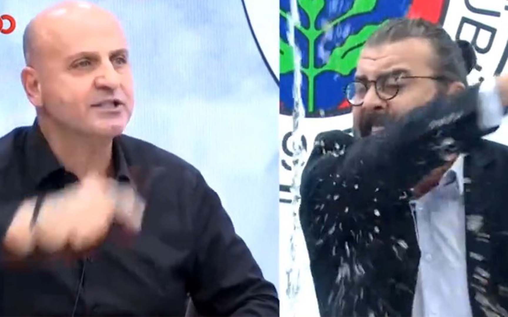 Oğuz Altay ile Emre Bol birbirine girdi; bardaklar havada uçuştu!