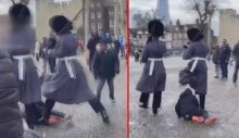 İngiltere bu olayı konuşuyor! Muhafız önüne çıkan çocuğu ezip böyle geçti