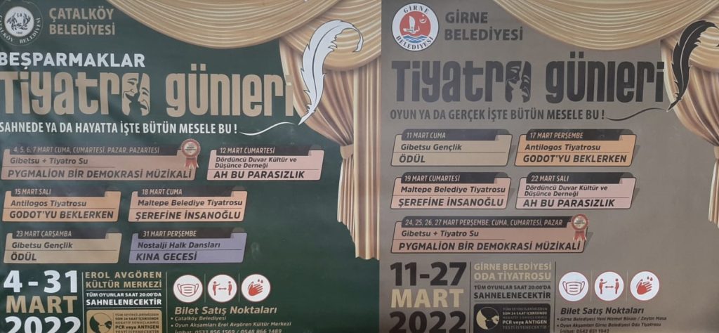Girne ve Çatalköy’de Mart ayında, tiyatro günleri