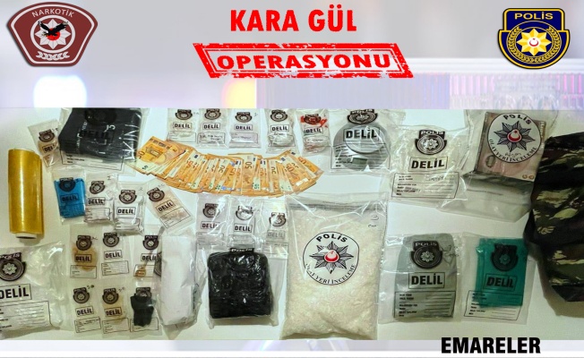 Polisten Kara Gül Operasyonu! 7 kiloya yakın uyuşturucu…