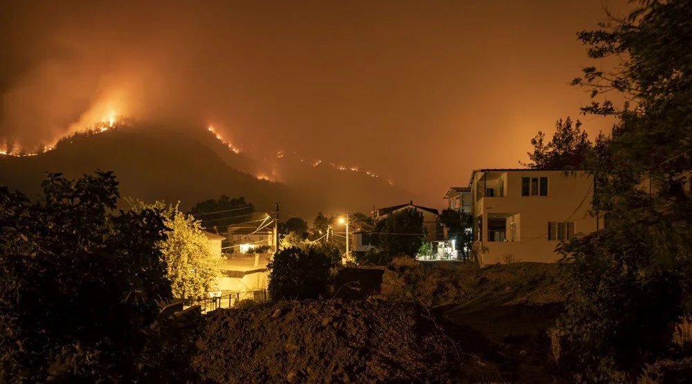 Marmaris’te orman yangını 2. gününde