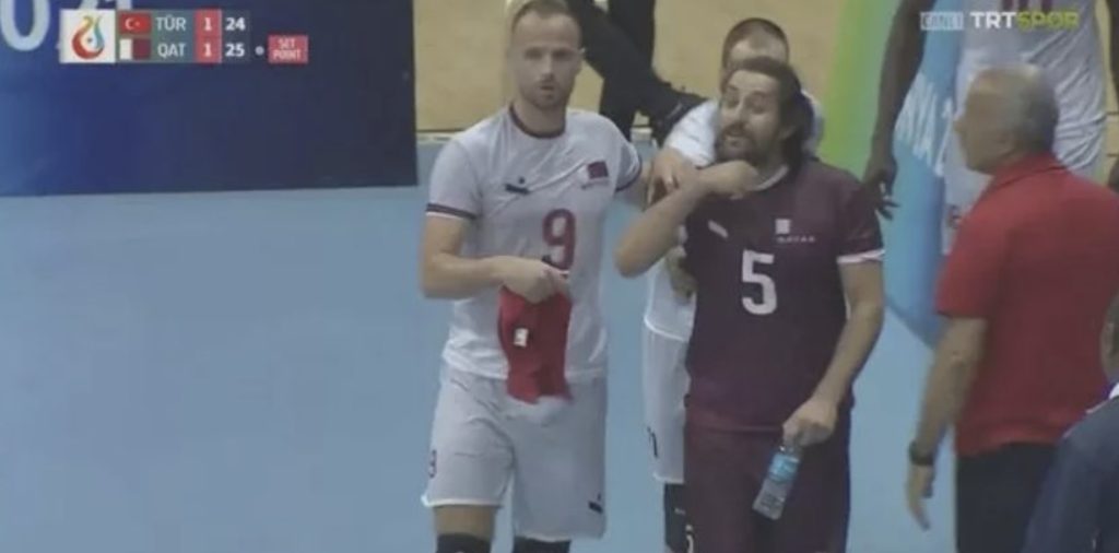 Katarlı sporcudan Türk sporculara ‘kafa kesme’ hareketi