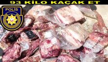 93 Kilo kaçak etle yakalandı