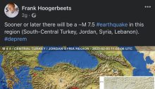 Ünlü deprem sismik uzmanı Frank Hoogerbeets Uyarmıştı