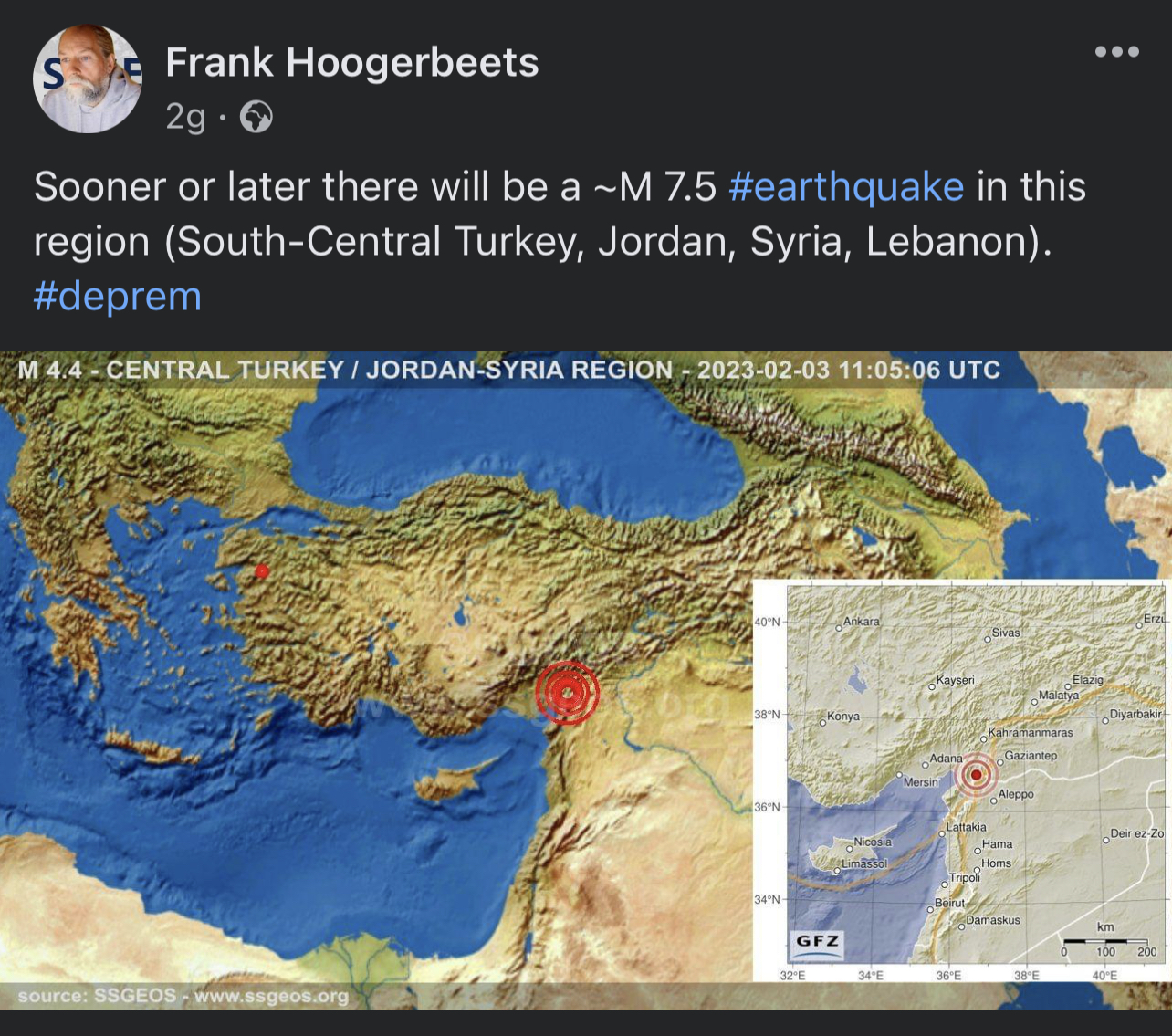 Ünlü deprem sismik uzmanı Frank Hoogerbeets Uyarmıştı