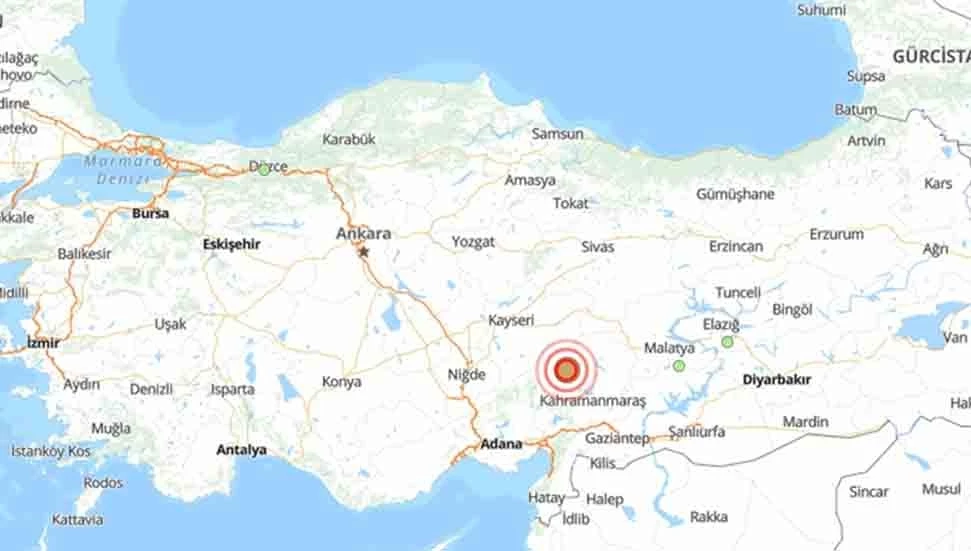 Kahramanmaraş’ta 5,3 büyüklüğünde deprem