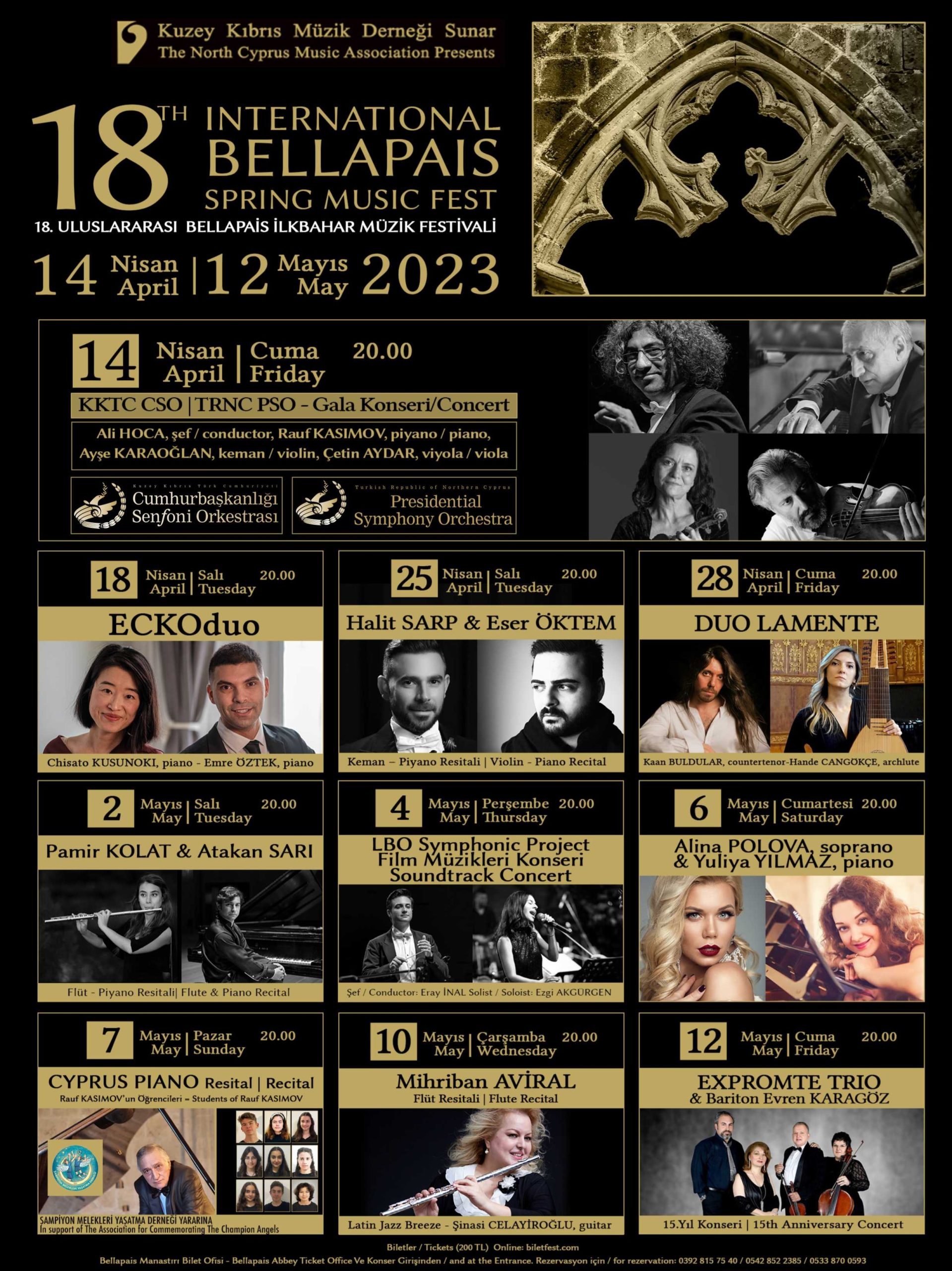 Bellapais İlkbahar Müzik Festivali 14 Nisan’da başlıyor