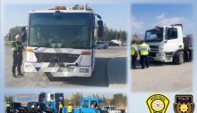 Trafik denetimlerinde kamyon araçların trafiğe çıkış saatleri de kontrol edildi