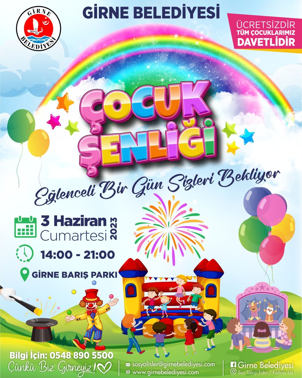Girne Belediyesi, 3 Haziran’da Çocuk Şenliği etkinliği düzenliyor