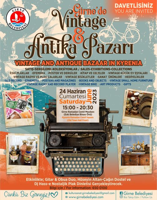 Girne Belediyesi,“Vintage & Antika Pazarı” düzenliyor