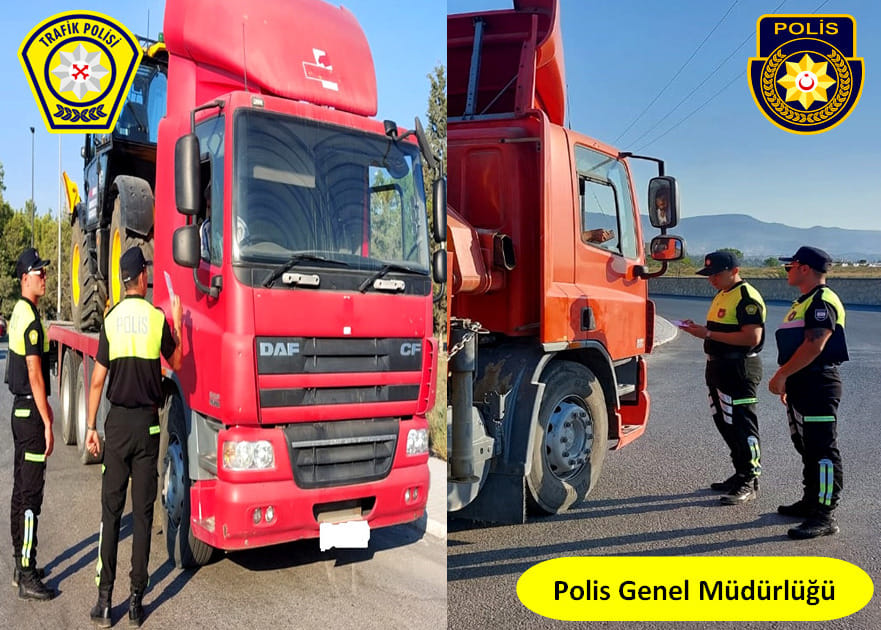 Kamyon araçların trafiğe çıkış saatleri kontrol edilmeye devam ediliyor